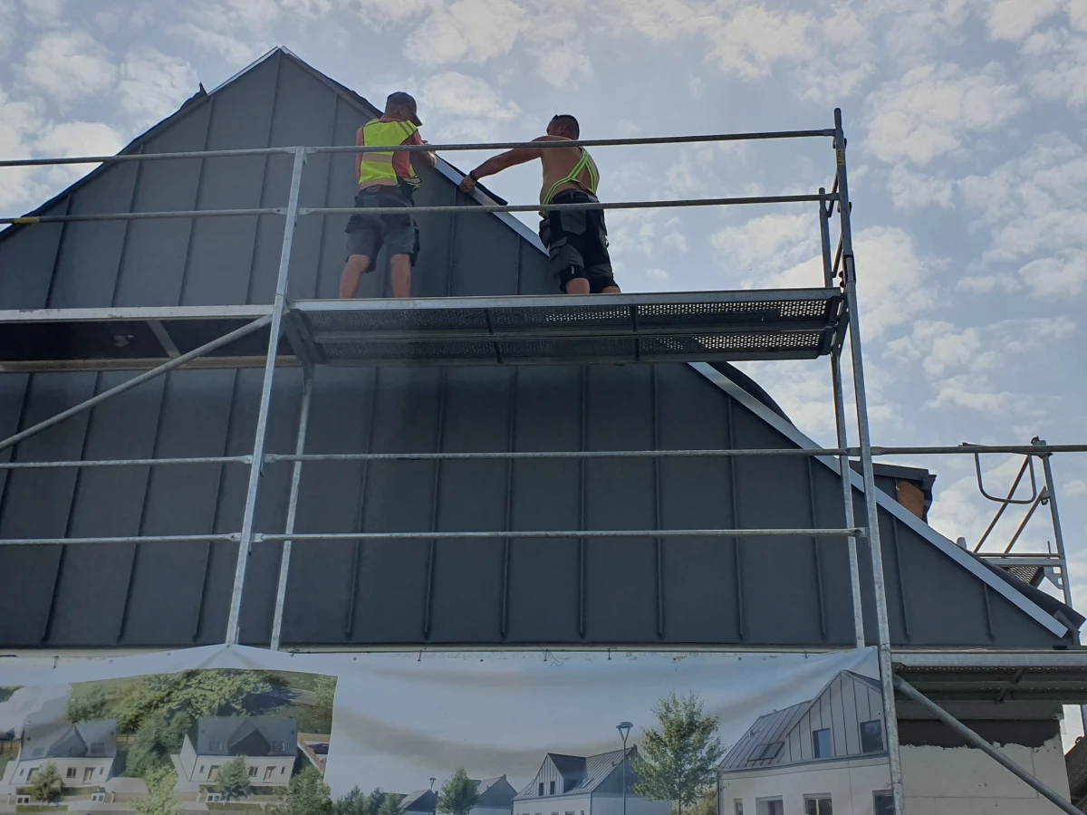 DC- 1 Finalizace falcované střechy + štít RD - 1B2, 2B1