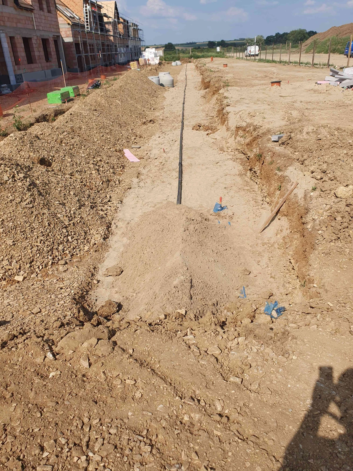 Uložení páteřní sítě - voda, plyn